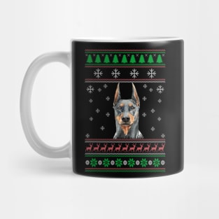 Doberman Ugly Christmas Sweater Funny Dog Lover Owner Gifts Mug